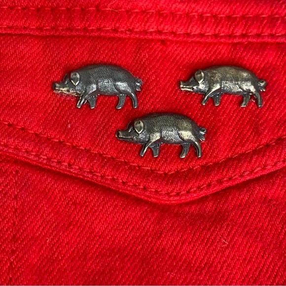 Arkansas Razorback Custom Made Hand Crafted Vest w/ Pewter Hogs Accents Size Med - Picture 3 of 14